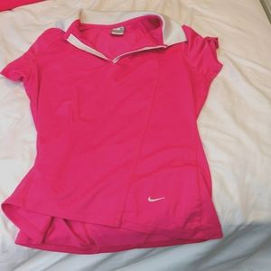 Pink golf shirt